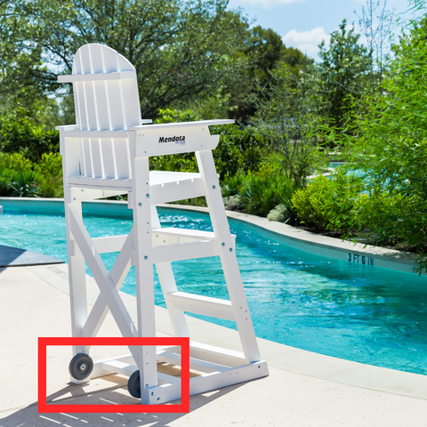 Mendota Lifeguard Chair Wheel Kit, Part #47710